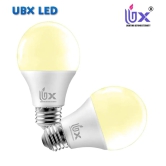 UBX 9-watt Diffused LED Glass Light Bulb | Bulb Base: E27,  Full Glow Frosted Diffused LED Bulb for Home Decoration | Warm White, Pack of 2