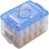 NILKANT ENTERPRISE24 Grid Egg Storage Box Egg Refrigerator Storage Tray, Stackable Plastic Egg Containers for Fridge Kitchen Size of the 24 egg storage box is (31x23x6) Cm