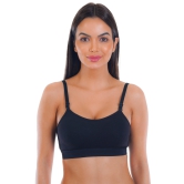 Sona Womens Comfortable Sports Bra 016-S / BLACK / Cotton