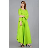 Smien - Lime Green Rayon Womens Anarkali Kurti ( Pack of 1 ) - None