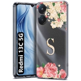 Fashionury Multicolor Printed Back Cover Silicon Compatible For Redmi 13C 5G ( Pack of 1 )