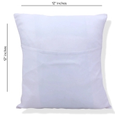 Ros - White Polyester Gifting Printed Cushion