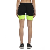 Solid Women Black Regular Shorts, Running Shorts, Gym Shorts