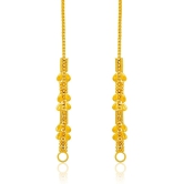 LUV FASHION Golden Drop Earrings ( Pack of 1 ) - Golden