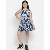 Oxolloxo Blue & Pink Floral Satin Dress