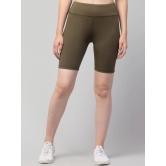 WUGO:: Latest  Fabulous Affordable Gym Shorts|Womens High Waist Olive Green Biker Shorts|High-Performance Cycling Shorts For Womens & Girls (Imported Lycra 250-GSM)