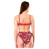 TCG Red Cotton Bra & Panty Set - 32