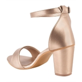 Shoetopia - Gold Women''s Sandal Heels - None