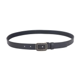 Zacharias - Black Faux Leather Mens Casual Belt ( Pack of 1 ) - None