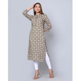 MAUKA - Beige Rayon Womens Straight Kurti ( Pack of 1 ) - None