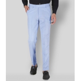 Playerz - Blue Polycotton Slim - Fit Men's Trousers ( Pack of 1 ) - None