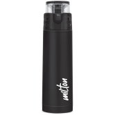 Milton Atlantis 400 Thermosteel Insulated Water Bottle, 350 ml, Black | Hot and Cold | Leak Proof | Office Bottle | Sports | Home | Kitchen | Hiking | Treking | Travel | Easy To Carry | Rust