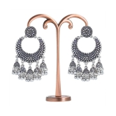 Sukkhi Trendy Oxidised Chandelier Earring for Women - Silver