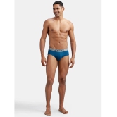 Jockey 8037 Men Super Combed Cotton Solid Brief with Ultrasoft Waistband - Seaport Teal - None