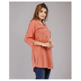 HIGHLIGHT FASHION EXPORT - Peach Rayon Womens Straight Kurti ( Pack of 1 ) - M