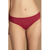 Clovia Pack of 1 Lace Solid Womens Bikini ( Maroon ) - None