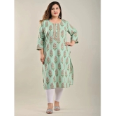 Swasti - Green Cotton Womens Straight Kurti ( Pack of 1 ) - None