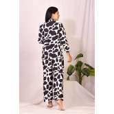 Black Cotton Pajama Set Multicolor M