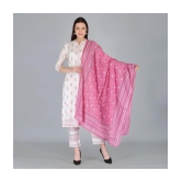 MAUKA - Pink Straight Rayon Women's Stitched Salwar Suit ( Pack of 1 ) - None