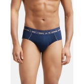 Jockey US14 Men Super Combed Cotton Solid Brief with Ultrasoft Waistband - Navy - None