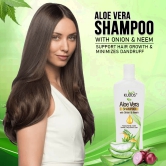Kudos Aloe Vera Shampoo With Onion & Neem And Onion shampoo With Tea Tree | 500ml | Combo | (Pack of 2)