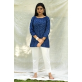 Moralfibre Natural Indigo Top - Creapers & Spots-XL