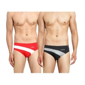 IC4 - Black Cotton Blend Men's Briefs ( Pack of 2 ) - XL