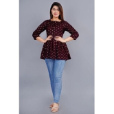 SIPET - Coffee Rayon Womens Ethnic A-Line Top ( Pack of 1 ) - None