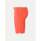 Boys Orange Solid Casual Shorts