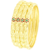 Bhagya Lakshmi - Gold Bangle Set ( Pack of 1 ) - None