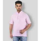 DESHBANDHU DBK - Pink Cotton Mens Regular Kurta ( Pack of 1 ) - None