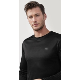 UrbanMark Mens Regular Fit Quick Dry Sports Round Neck Full Sleeves Solid T Shirt -Black - None