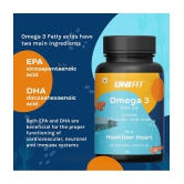 Unifit Omega 3 Fish Oil 1000mg Capsules, Omega3 Fish Oil For Men and Women, 180mg EPA & 120mg DHA For Healthy Heart (60 Capsules)