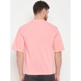 AUSTIZ - Melange Pink Cotton Blend Regular Fit Mens T-Shirt ( Pack of 1 ) - None