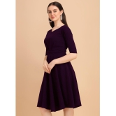 Sheetal associates - Purple Cotton Blend Women's Fit & Flare Dress ( Pack of 1 ) - None