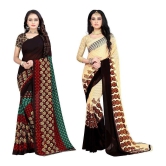 LEELAVATI - Multicolor Georgette Saree With Blouse Piece ( Pack of 2 ) - Multicolor