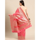 Designer Pink Silk Saree