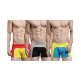 IC4 - Multicolor Cotton Blend Mens Trunks ( Pack of 3 ) - XL