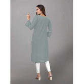 Kapadia - Grey Rayon Womens Straight Kurti ( Pack of 1 ) - None