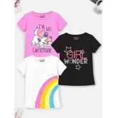 Trampoline Multi Cotton Blend Girls T-Shirt ( Pack of 3 ) - None