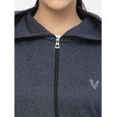 Uzarus Cotton Navy Hooded Sweatshirt - None