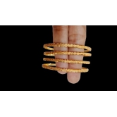 1gm  Gold Textured Bangles Set of 4