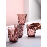 Wine-Colored Glass Tumbler Set of 6