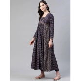 Vbuyz - Blue Cotton Womens Anarkali Kurti ( Pack of 1 ) - None