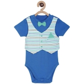 miniklub Blue Cotton Baby Boy Bodysuit & Jogger Set ( Pack of 2 ) - None