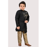 Arshia Fashions - Black Polyester Boys Indo Western Sherwani & Churidar Set ( Pack of 1 ) - None