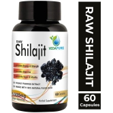 Vedapure Raw Shilajit For Stamina, Immunity for Men & Women - 60 Cap (Pack of 1)