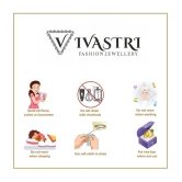 VIVASTRI Golden Stud Earrings ( Pack of 2 ) - Golden