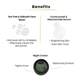 Night Cream-50gms + Kumkumadi Serum-15ml +Tea Tree & Salicylic Face Wash-100ml | WA-Default