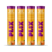 The Plant Fix Plix Multivitamin 15 Effervescent Tablets for Daily Nutrition Orange(4 x 15 No)